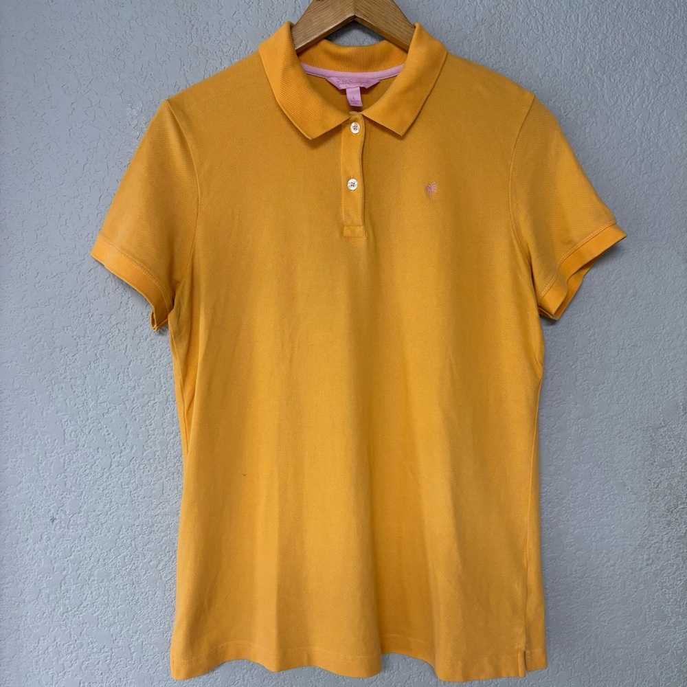 Lilly Pulitzer Orange Button Polo‎ Women’s Size L